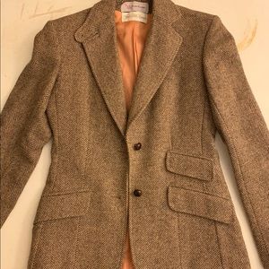 Evan Picone Brown Herringbone Blazer